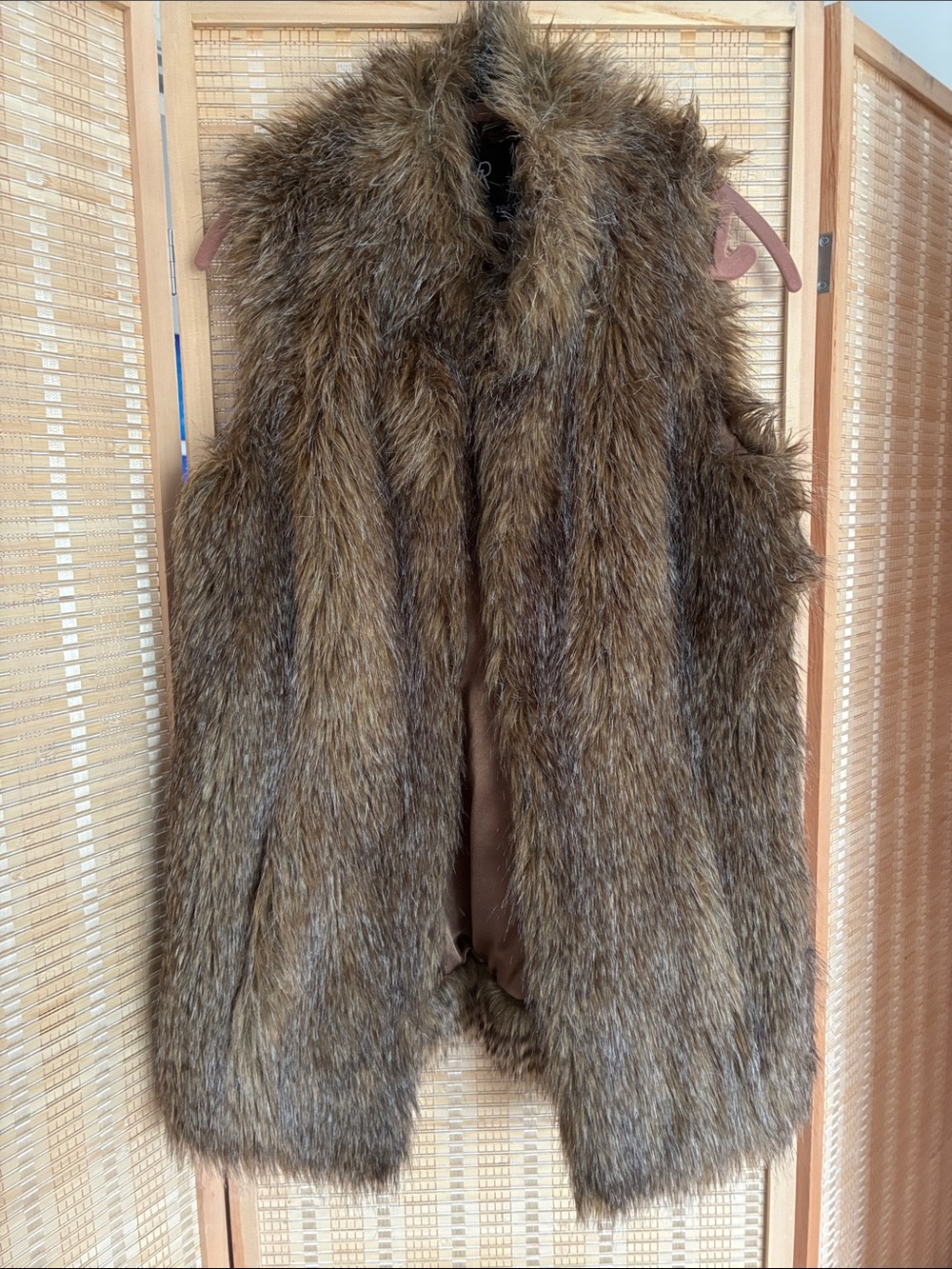 Rachel Zoe Brown Multi-Tone Faux Fur Vest